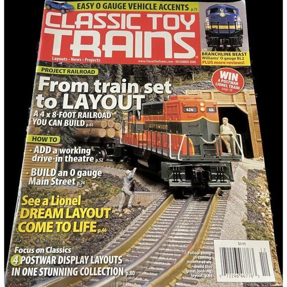 Classic Toy Trains December 2008 Train Set To Layout Working Drive In Theater - Picture 1 of 4